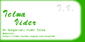 telma vider business card